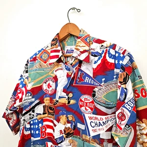 Reyn Spooner Boston Red Sox Hawaiian Shirt 2004 MLB World Series Champions Sz S - Picture 1 of 9