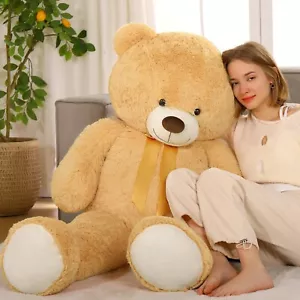 MorisMos Orsacchiotto Gigante 130 cm, XXL Marrone San Valentino Teddy per Fidanzata - Foto 1 di 9