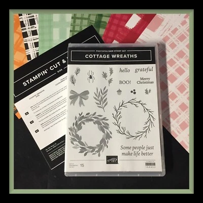 Stampin' Up! Estampillas, troqueles y DSP de CORONAS DE CABAÑA también - ¡usar todo el año! #379 Foto 1 de 4