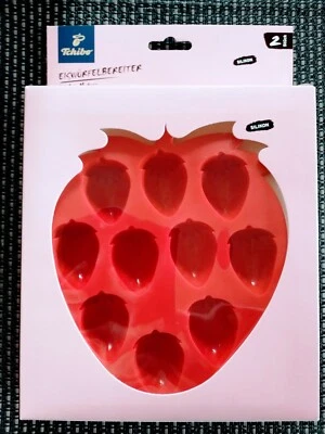 TCM Tchibo Eiswürfelbereiter- Eiswürfel in Erdbeerform NEU - Bild 1 von 2