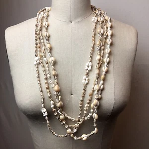 Shell Necklaces - 34" Long - LOT OF 4 - Picture 1 of 11