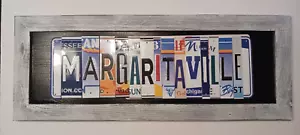 New Hand Crafted Margaritaville Sign with Embossed License Plate Letters,Pool - Picture 1 of 1