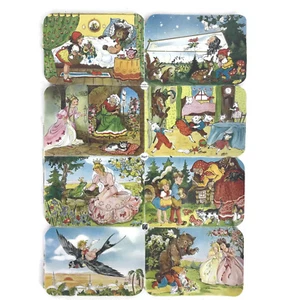 Vintage EAS Germany Die Cut Scraps Ganzbilder Oblaten 3067 Fairytale Half Sheet - Picture 1 of 3
