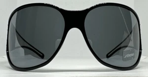 NEW Vintage STING SS 6299 Shield Sunglasses  Italy Oversized Shades Black /Clear - Picture 1 of 14