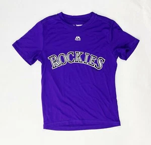 Majestic MLB Colorado Rockies Evolution T-Shirt SS Shirt Erwachsene Small lila 2FSA - Bild 1 von 2