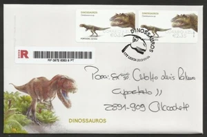 Portugal ATM Dinosaurs Dinosaur Ceratosaurus registered FDC 2015 - Picture 1 of 2