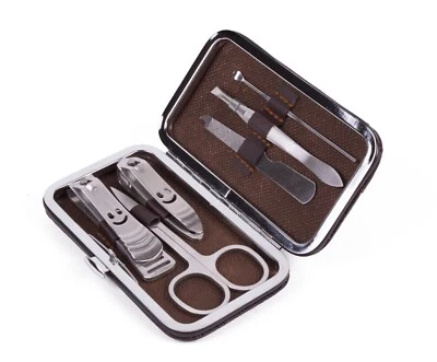 Maniküre Pediküre  Pinzette Feile Nagelschere Haut Schere Nagel Set 6 teilig - Bild 1 von 2
