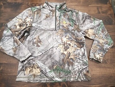 Game Winner Realtree Youth LARGE - UNISEX 1/4 Zip Camouflage Long Sleeve Hunting - Image 1 of 4