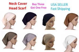 Muslim Head Scarf Inner Hijab Caps Islamic Under Scarf Ninja Cotton Hat Women  - Picture 1 of 16