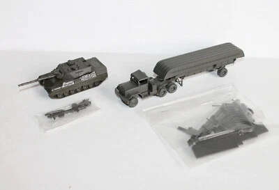 ROCO MINITANK N°257 LEOPARD 1 CHAR COMBAT + Z-196 CAMION BARGE TRANSPORT + Z-197 - Photo 1/4