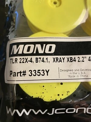 JConcepts Mono #3353Y 4WD FRONT WHEELS 2.2”  - Image 1 of 3