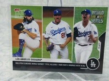 2020 TOPPS NOW #480 LOS ANGELES DODGERS BULLPEN CLINCHES WORLD SERIES TITLE