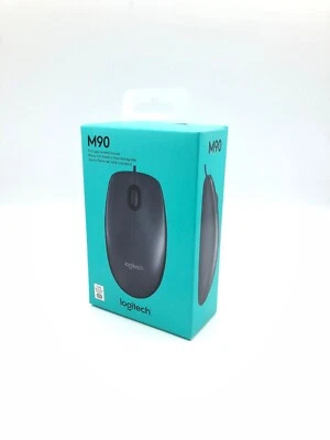 Logitech M90 Wired USB Optical Mouse For Pc Laptop Computer Scroll Wheel Mice UK - Image 1 of 4