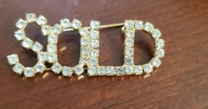 Beautiful rhinestone SOLD brooch/pin - Picture 1 of 1