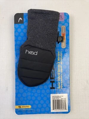 HEAD Hybrid Touchscreen Kids Junior Gloves Mittens Heather Gray/Black, XS (2-4) - Image 1 of 4