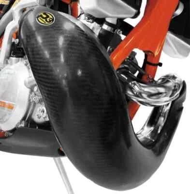 Protector de tubo de escape de fibra de carbono P3 Husqvarna TE250 12-16 Foto 1 de 4