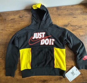 Nike Boy's Sportswear Just Do It Pullover Hoodie Kids - Size 4 - Picture 1 of 6