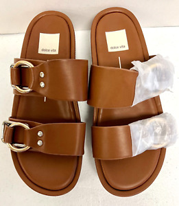 NWOB Dolce Vita N8314* Brown Stella Cici Platform Slide Sandals Size 8M