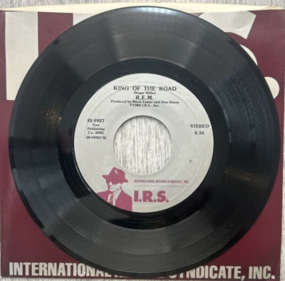 R.E.M. "So. Central Rain / King Of The Road" 1984 7" Single  I.R.S. Records - Image 1 of 3