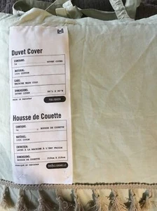 Duvet Cover Full/Queen Teal Green 100% Cotton 109A - Picture 1 of 1