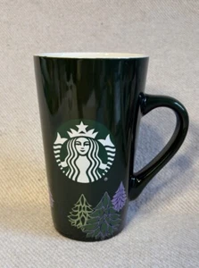 Starbucks Christmas Tree Coffee Mug Cup 16 oz Green Holiday Pine Mermaid Logo - Picture 1 of 8
