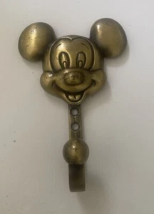 Disney Mickey Mouse Messing Wandhaken Kleiderbügel Heavy Metal VINTAGE - Bild 1 von 8