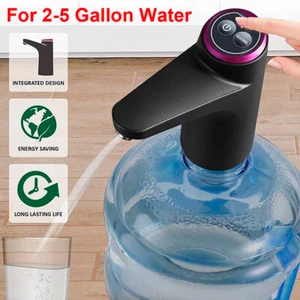 5 Gallon Water Bottle Switch Pump USB Electric Automatic Universal Jug Dispenser - Picture 1 of 8