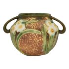 Roseville Jonquil 1931 Vintage Arts And Crafts Pottery Brown Ceramic Vase 524-4