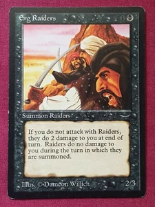 Magic The Gathering ARABIAN NIGHTS ERG RAIDERS DARK black card MTG - Imagen 1 de 2