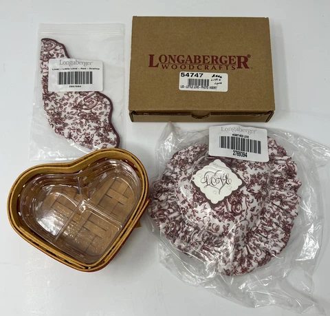 Longaberger 2000 Little Love Sweetheart Basket Combo Set NEW Cover