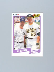 1990 Fleer Mark McGwire Don Mattingly Baseball Card # 638 - Picture 1 of 2
