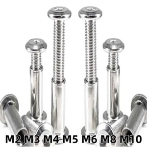 M2 M3 M4 M5 M6 M8 M10 Innensechskant Möbelverbinder Nieteinsatz Schrauben Mutter - Bild 1 von 10
