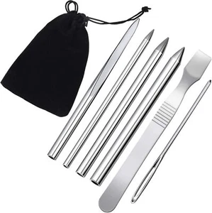 BBTO 6 Pieces Paracord Stitching Set 6 Sizes FID Lacing silvery - Picture 1 of 7