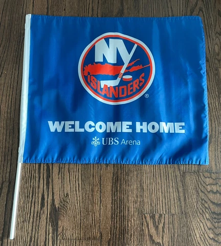 NEW YORK ISLANDERS 2021 UBS ARENA OPENING NIGHT SGA GIVEAWAY FLAG 11/20/21 QTY Cover