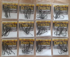 12-PACK LOT D50Z 108 hooks Daiichi ROUND BEND WORM Hooks 2/0 - Picture 1 of 2