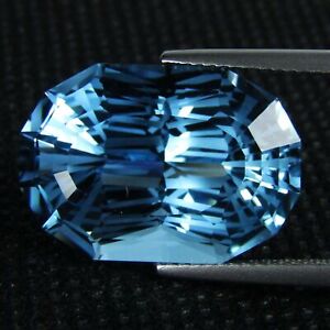 24,05 carati scintillante topazio azzurro naturale naturale gemma ovale...