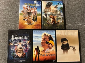 LOT 5x Children DVDs￼ Movies Walking Dinosaurs Sandlot Pagemaster Rookie Wild￼ - Picture 1 of 10