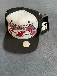 Original Vintage Hat Starter New Jersey Devils 1995 Stanley Cup Champions NEW - Picture 1 of 3