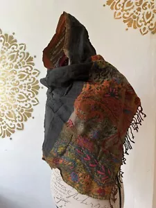 NUEVO Mantón Cachemira Cachemira Bufanda Lana Hervida Cachemira Envoltura Grande Bordado EE. UU. - Imagen 1 de 6