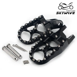MX Wide Footpegs Foot Pegs For Honda CR80R CR85RB XR250R XR650L/R CRF1000L DTC - Picture 1 of 7