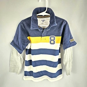 Vintage OshKosh B'gosh Kids Boys Casual Long Sleeve Polo Shirt Mutlicolor Size 4 - Picture 1 of 3