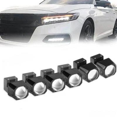 6X 1.5'' Mini Headlight Bi LED Projector Lens Hi/Lo 80W 6000K Universal Retrofit - Image 1 of 4