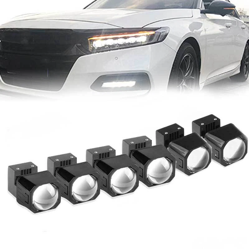 6X 1.5'' Mini Headlight Bi LED Projector Lens Hi/Lo 80W 6000K Universal Retrofit - Image 1 of 4