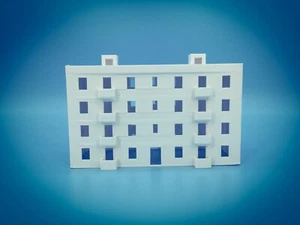 4 Story Office or Apartments Balcony and Roof Access Building - Z Scale 1:220 - Picture 1 of 7