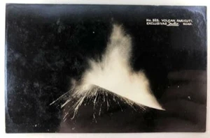 Mexico Volcano Paricutin Volcano Eruption Night Photo Postcard Nice RPPC - Picture 1 of 1
