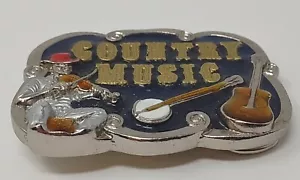 Vintage Country Music Belt Buckle Guitar Banjo Fiddle 1987 #8732 - Picture 1 of 4