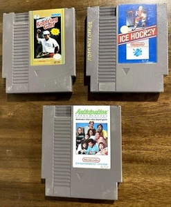 Lote de cartuchos de juego Nintendo NES - lucha golf hockey sobre hielo anticipación - Imagen 1 de 4