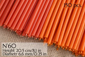 150 Stück Wachskerzen, rot + orange Kerzen №60, Ritualkerzen, Kerzenset - Bild 1 von 5