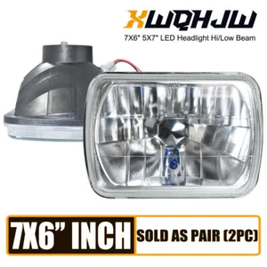 Par de faros LED 5x7 7x6" de haz alto/bajo DOT Fit Chevy G10 G20 G30 Van 1978-1995 - Imagen 1 de 11