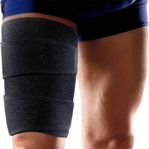 2pcs Thigh Wraps Support, Adjustable Compression Neoprene Thigh Sleeve Hamstring - Picture 1 of 18